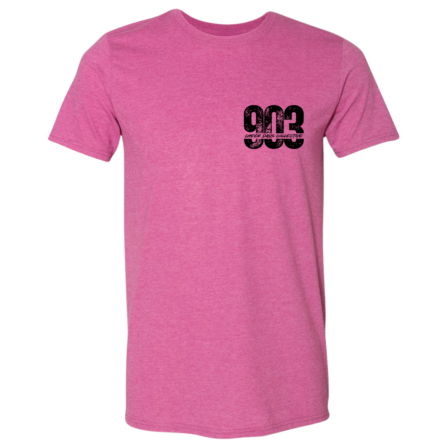 Pink t-shirt with '903' printed on a pink background
